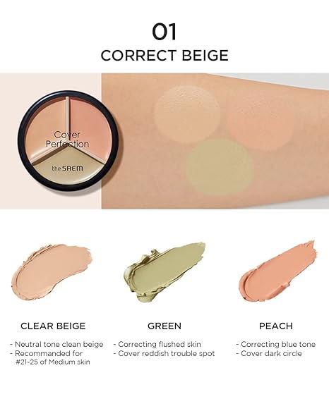 The Saem Cover Perfection Triple Pot Concealer 4.5g
