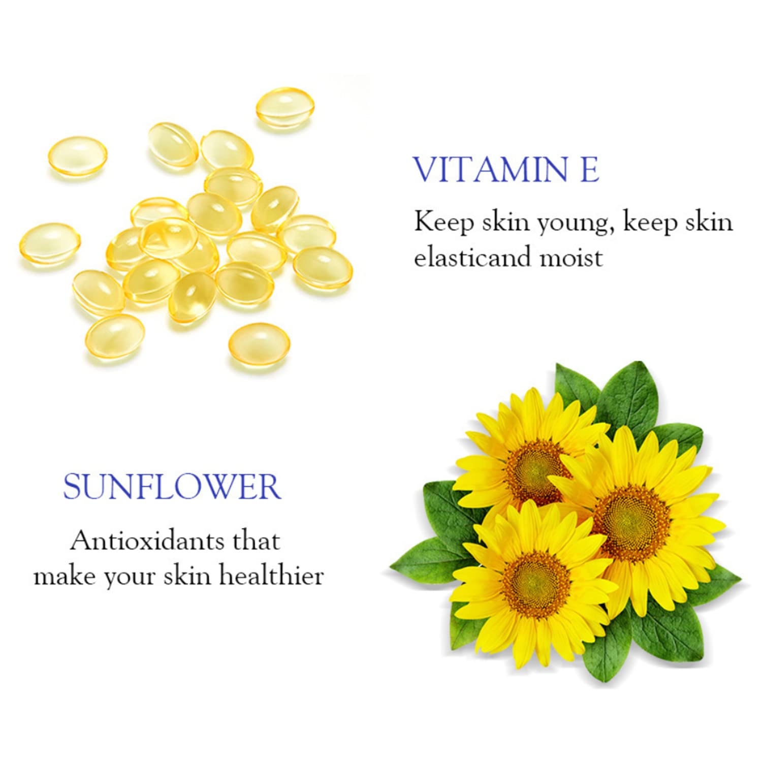 DISAAR Vitamin E Face Serum Moisturizing Sunflowers Oil Essence (Anti-Wrinkles & Repair Skin Replenish) 30ml