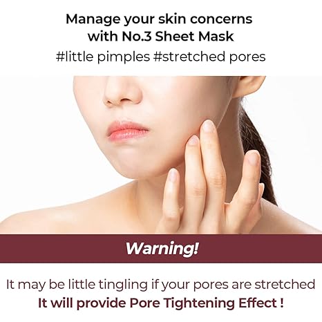 Numbuzin No.3 Tingle-Pore Softening Sheet Mask 4ea