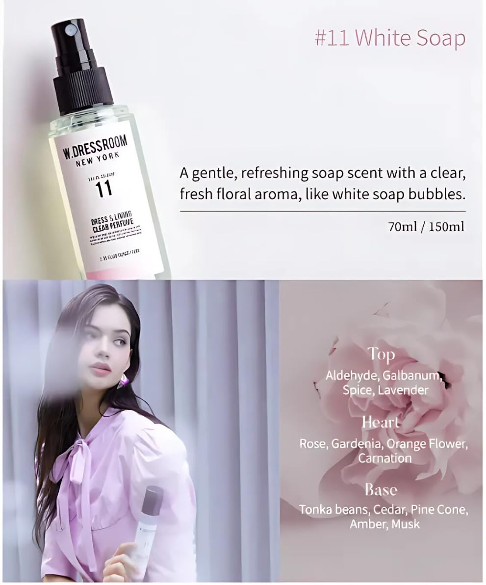 W.DRESSROOM Dress & Living Clear Perfume (No.11 White Soap) 70ml