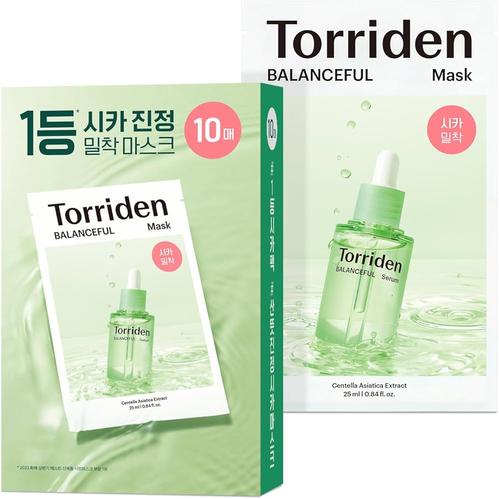 Torriden 韓國 積雪草舒緩急救面膜 10片