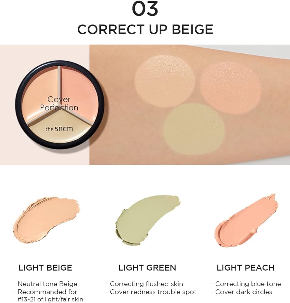 The Saem Cover Perfection Triple Pot Concealer 4.5g