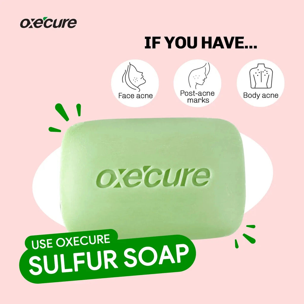 Oxe'Cure Reduce Acne Treatment Sulfur Soap (Face Back & Chest Skin) 100g