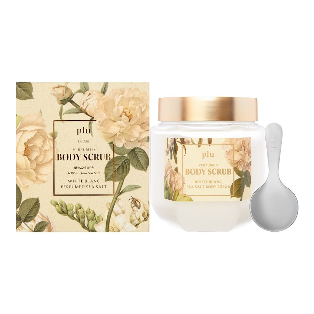 PLU 韓國 深層瑩亮身體磨砂鹽 (白棉香皂) 500g
