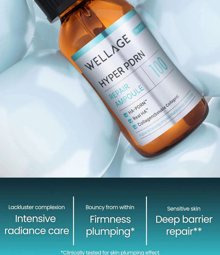 Wellage Hyper PDRN Repair Ampoule (HA-PDRN & Real HA & Collagen) 30ml