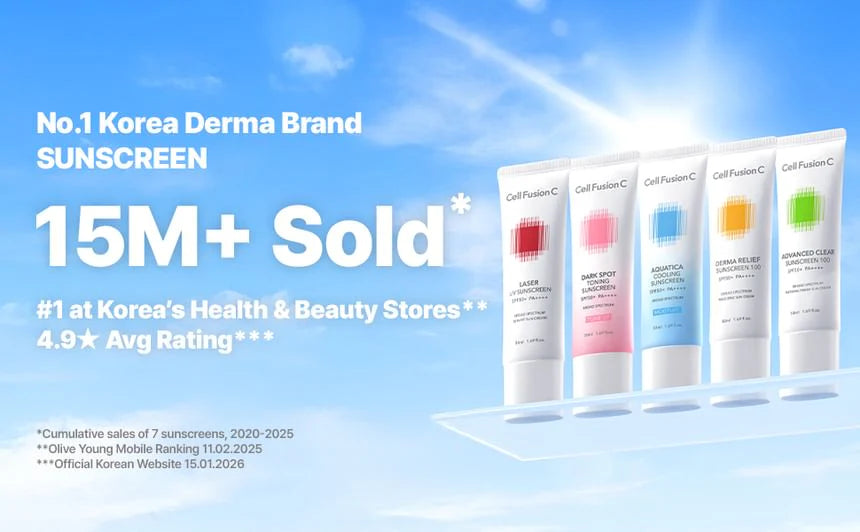 [Ultimate Cooling & Hydration Set] Cell Fusion C Aquatica Cooling Sunscreen 50ml + First Cooling Calming Mask 5ea