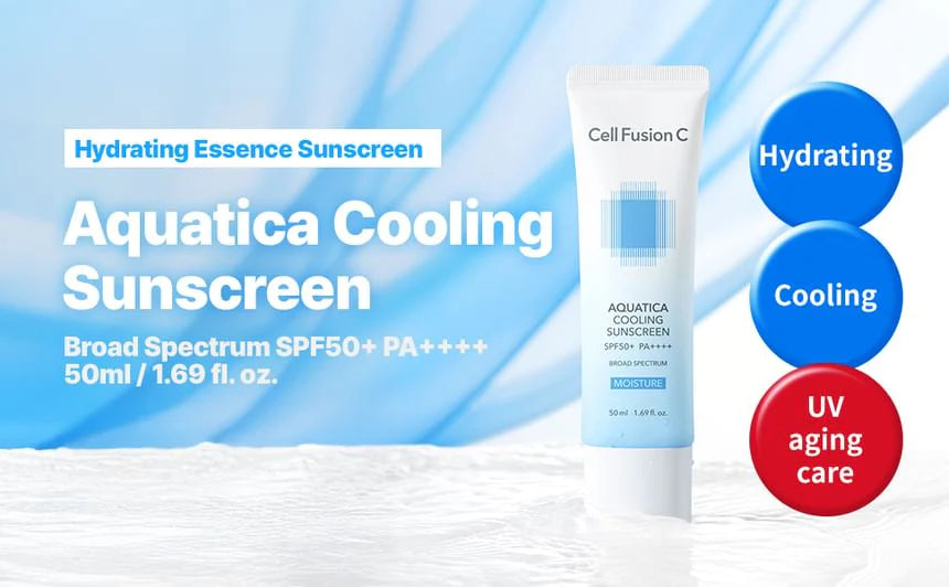 [Ultimate Cooling & Hydration Set] Cell Fusion C Aquatica Cooling Sunscreen 50ml + First Cooling Calming Mask 5ea