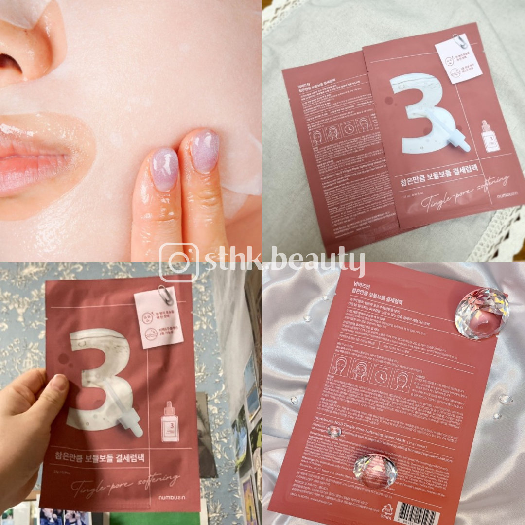 Numbuzin No.3 Tingle-Pore Softening Sheet Mask 4ea