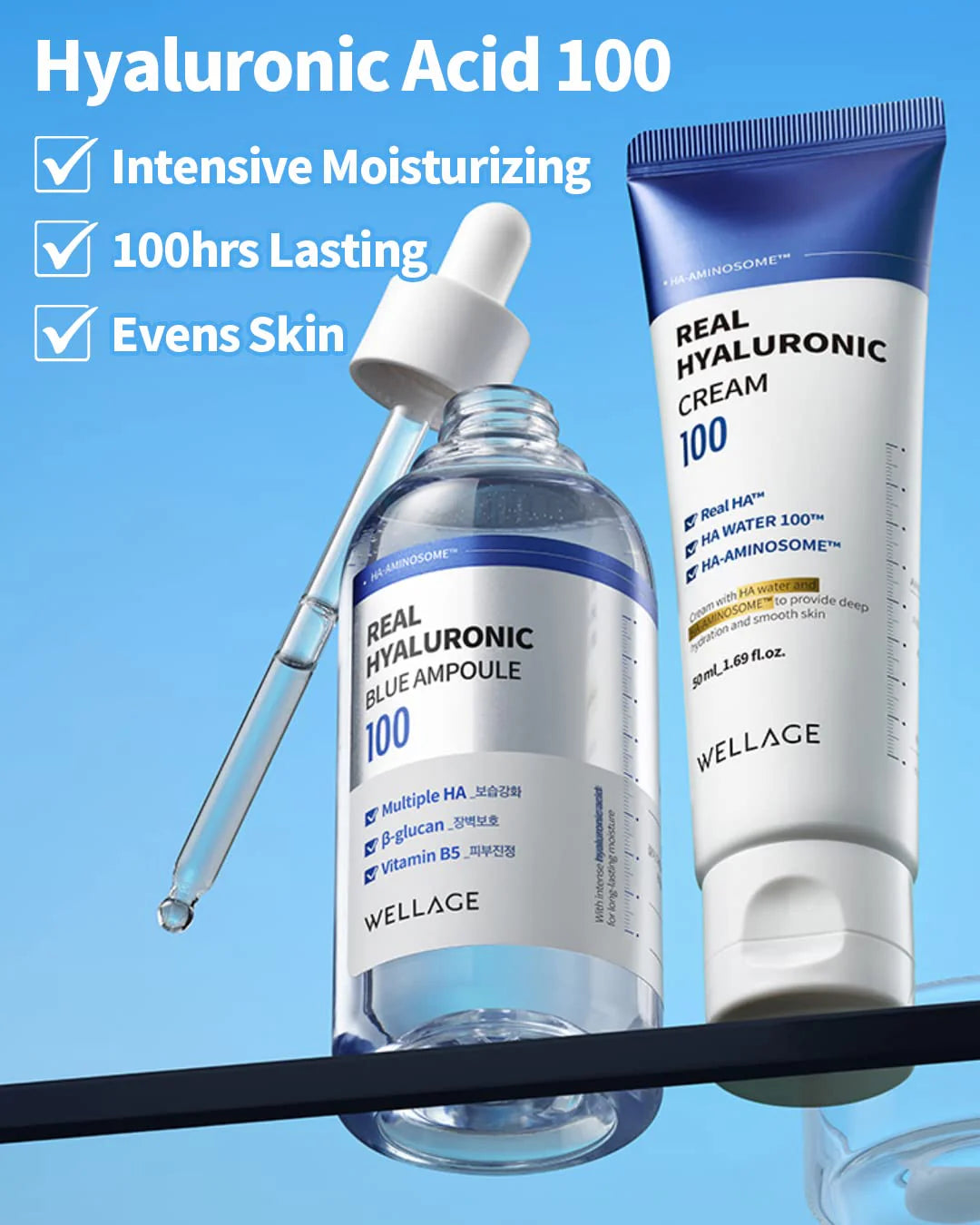 WELLAGE Ægte Hyaluronsyre 100 Creme 80ml