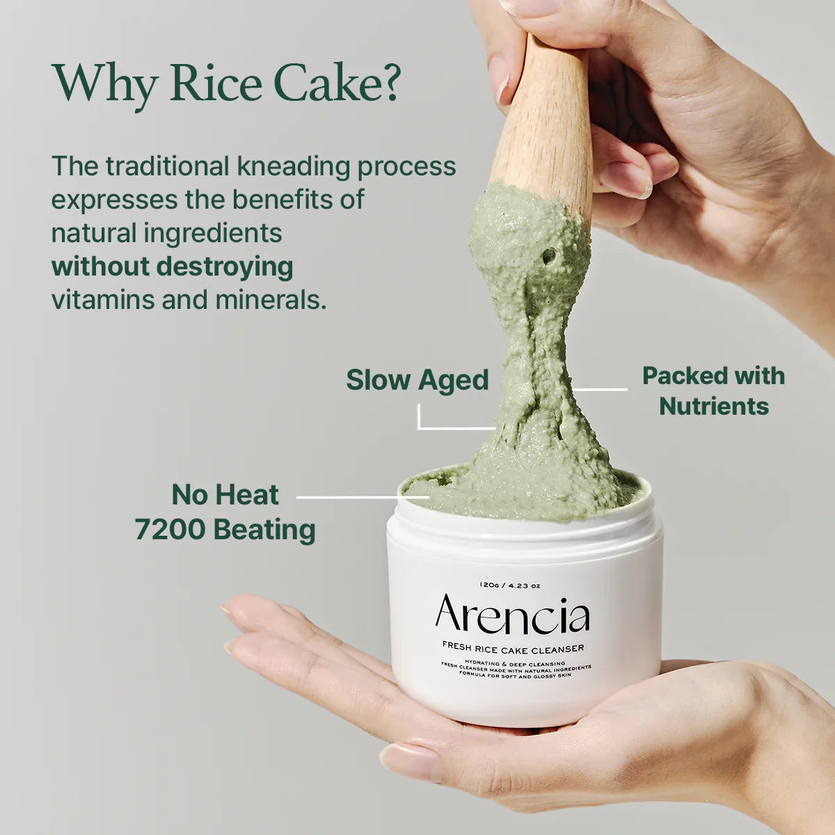 Arencia Fresh Green Pore Care Rice Mochi Cleanser 120g