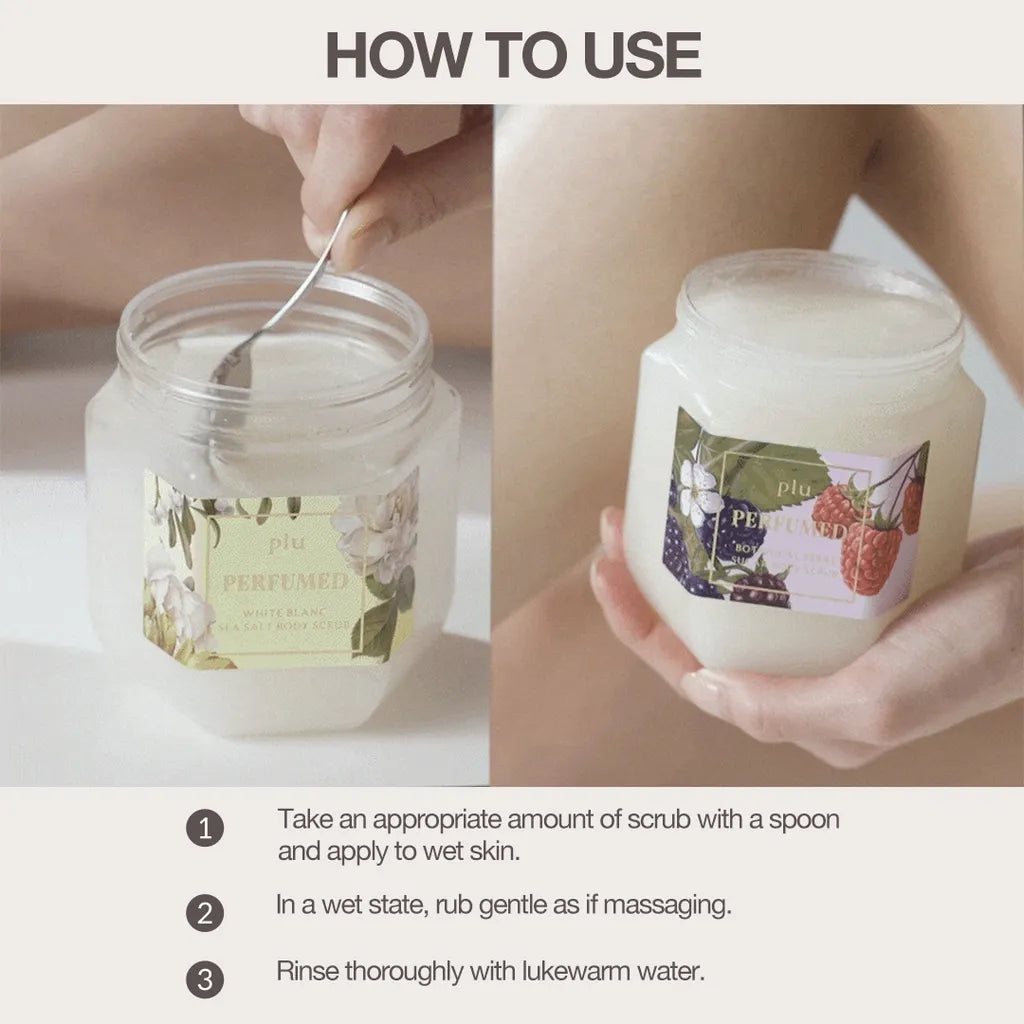 PLU Perfumed Sea Salt Body Scrub (White Blanc) 500g