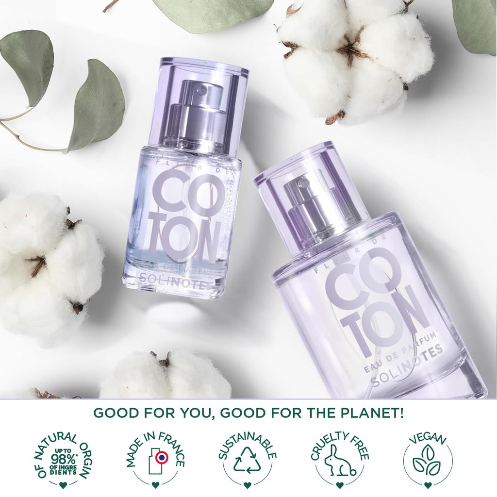 Solinotes Cotton Flower Vegan Eau de Parfum ( Vanilla, Musk & White Cedar) 50ml