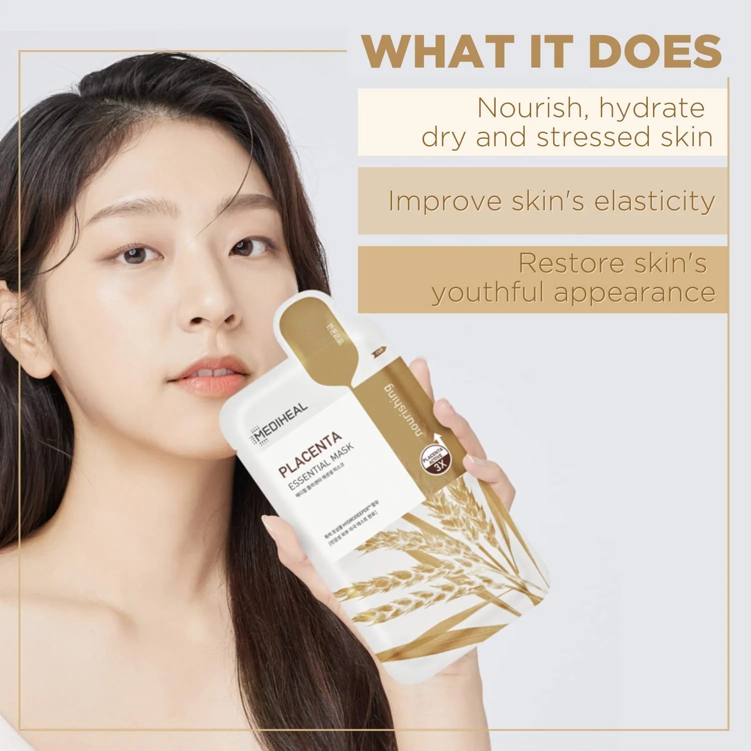 Mediheal Placenta Essential Vegan Mask 10ea