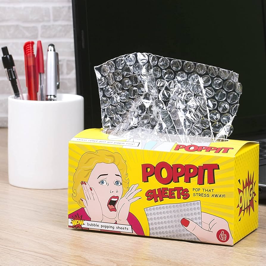 Poppit Bubble Popping Sheets Stress Reliever 1 box