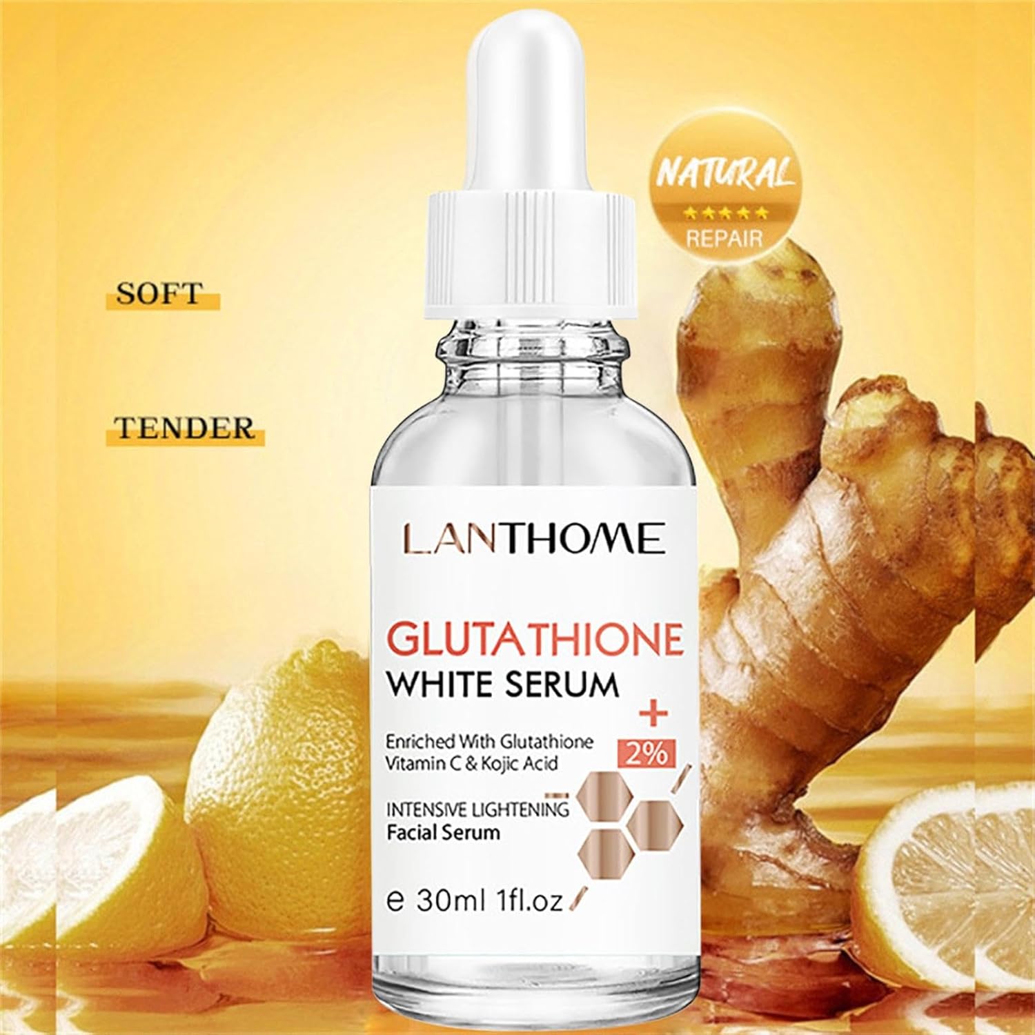 Lanthome Glutathione Vitamin C & Kojic Acid Whitening Serum 30ml