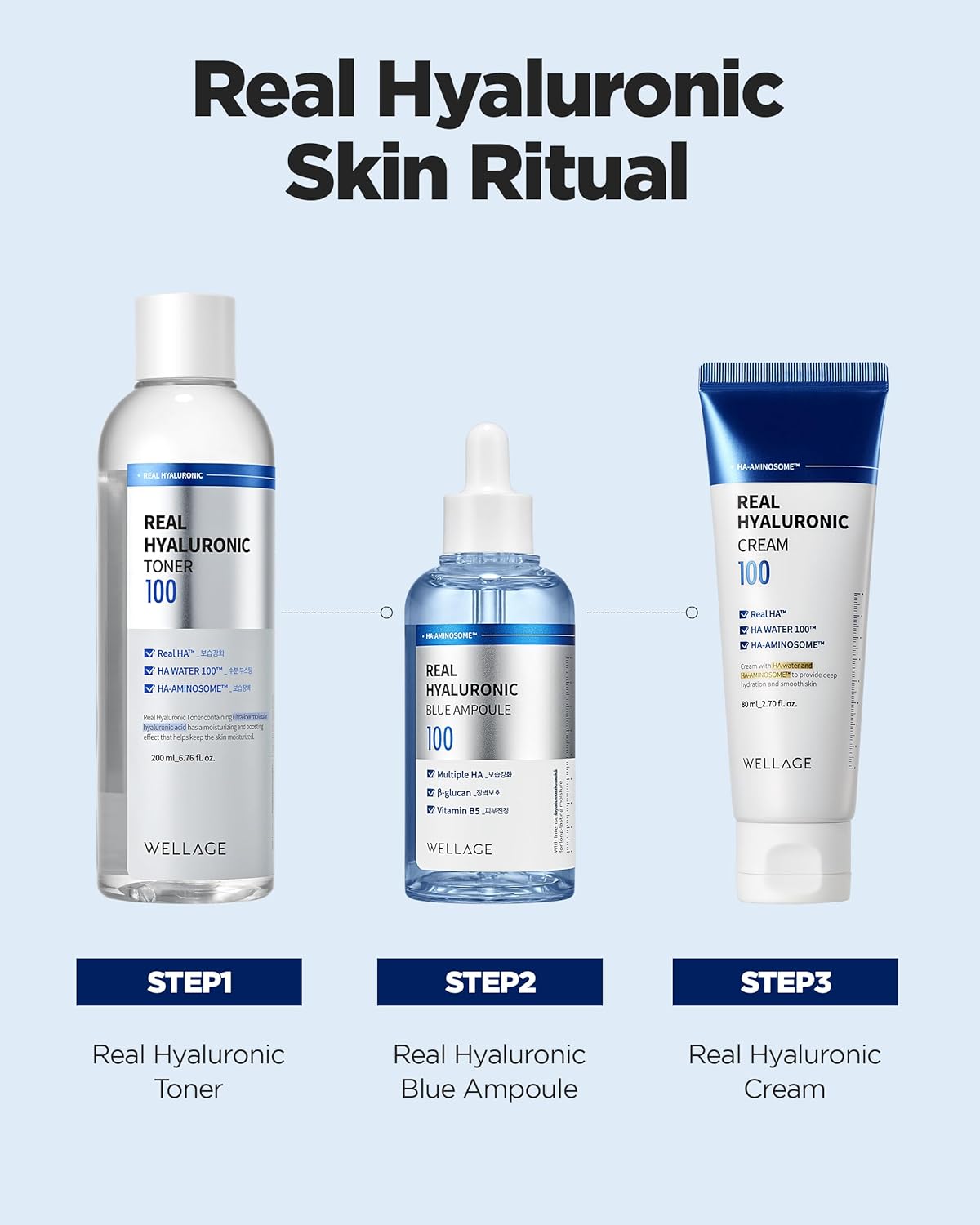 WELLAGE Ægte Hyaluronsyre 100 Creme 80ml