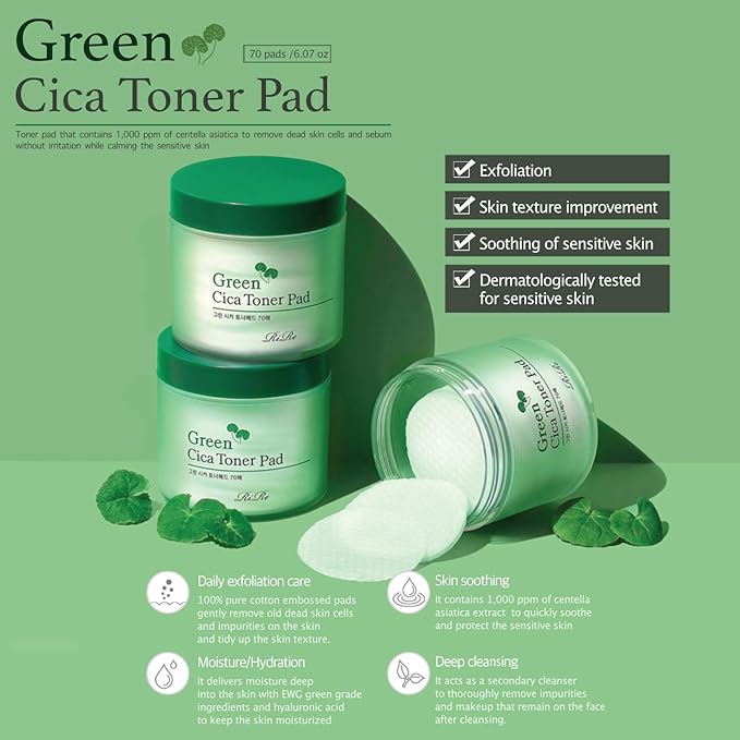 Rire Green Cica Toner Pad 70ea