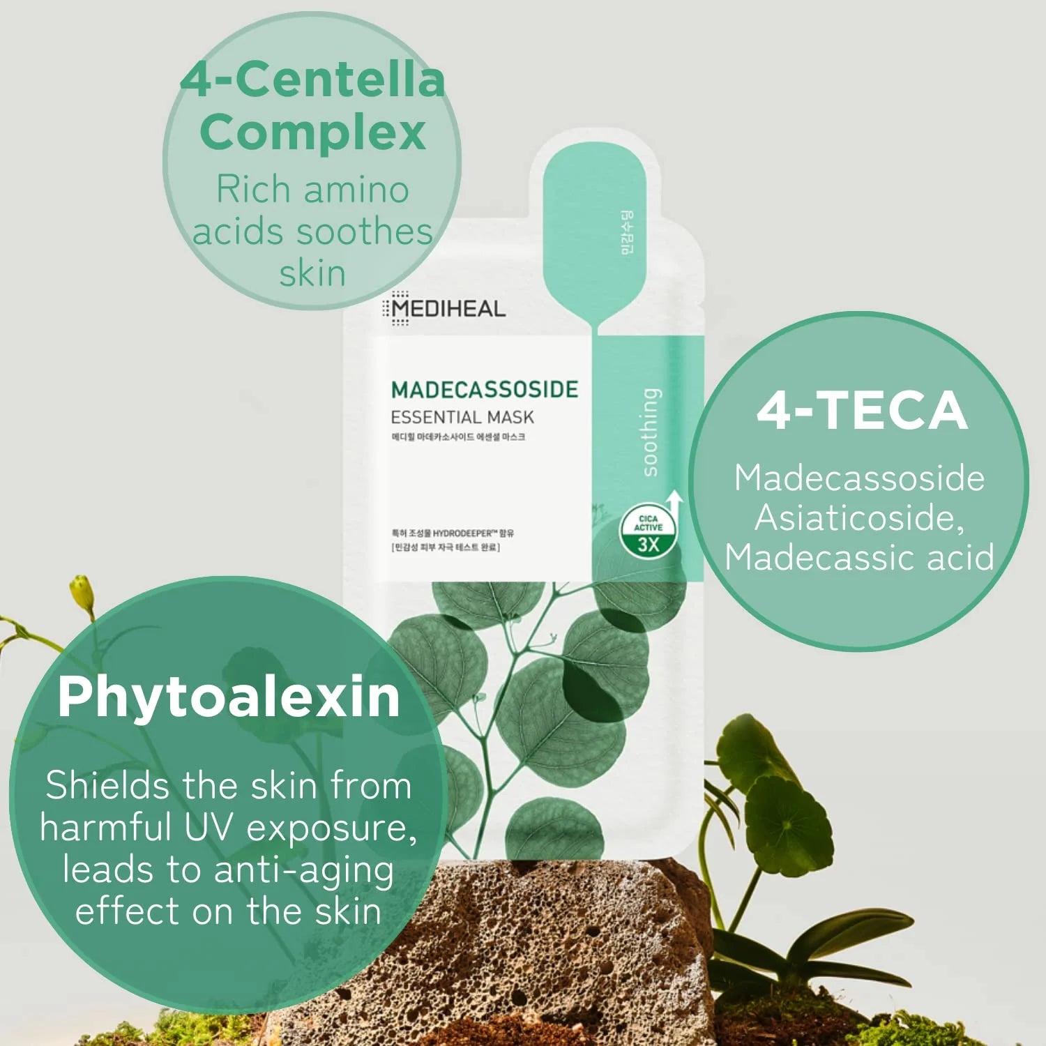 Mediheal 韓國 積雪草舒緩護理導入精華面膜 10片