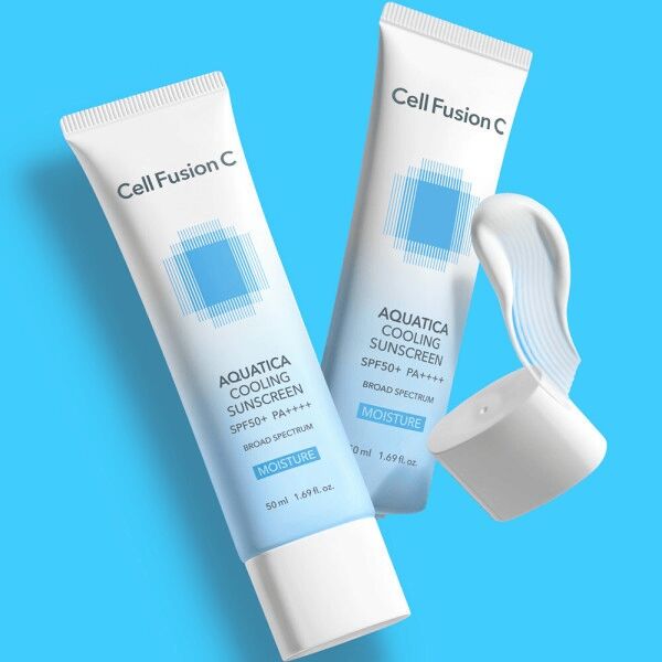 [Ultimate Cooling & Hydration Set] Cell Fusion C Aquatica Cooling Sunscreen 50ml + First Cooling Calming Mask 5ea