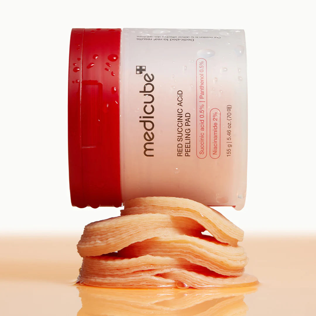 Medicube 韓國 琥珀酸煥顏去角質棉 70片