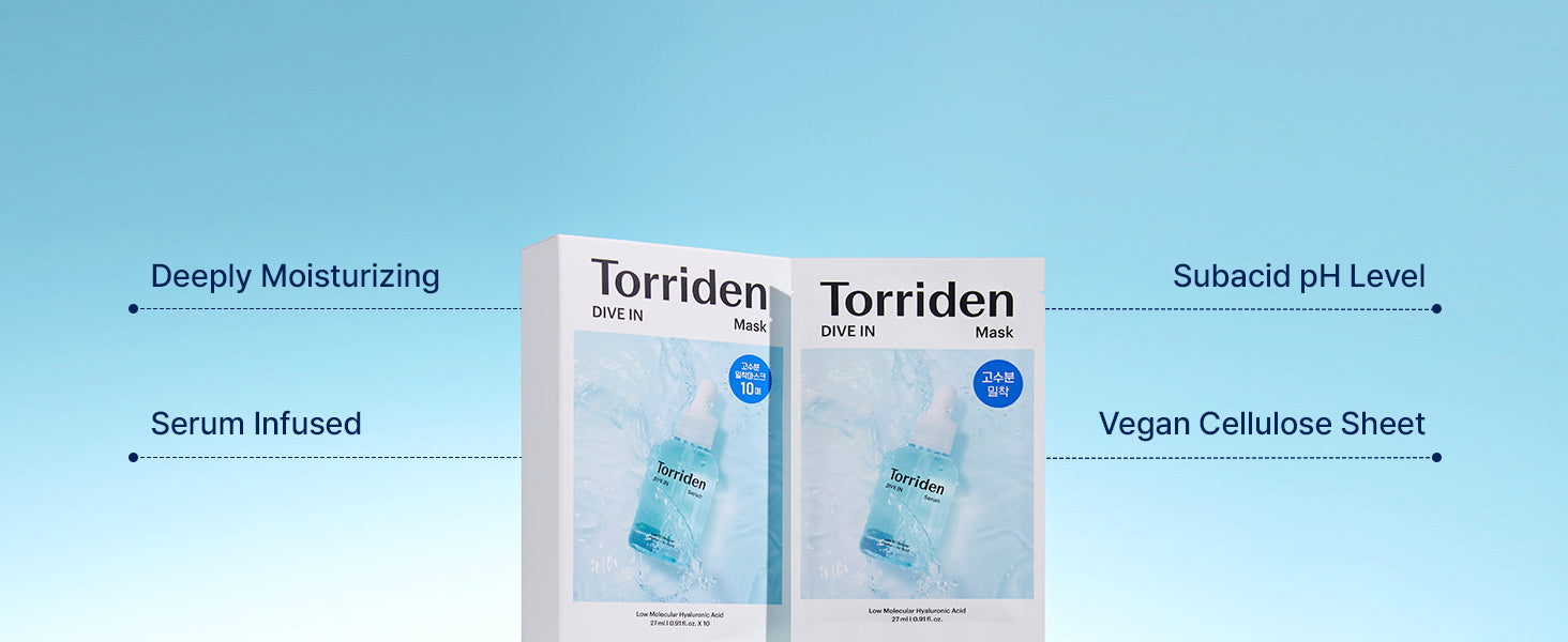 Torriden DIVE IN Hyaluronic Acid Facial Mask 10ea