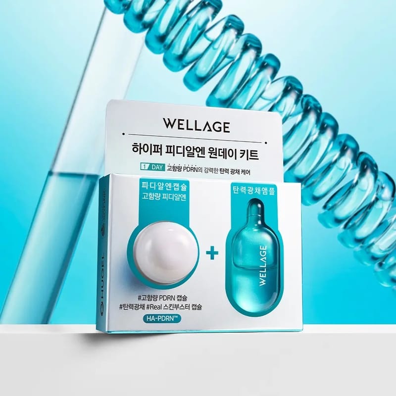 Wellage Hyper PDRN One Day Kit 7ea (Capsule 25mg x 7ea+Solution 1ml x 7ea)