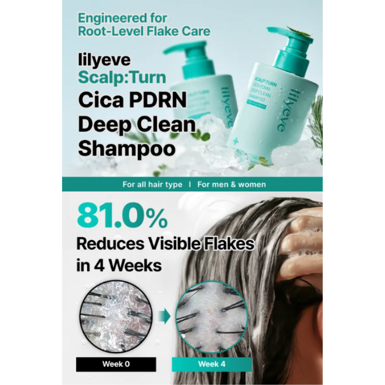【Value Set】Lilyeve Cica PDRN Deep Clean Shampoo 500ml + Brush Ampoule 100ml