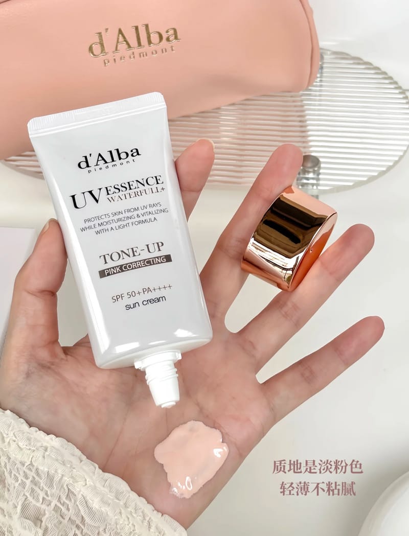 D'Alba UV Essence Waterfull Tone-up Sun Cream (PINK) SPF50+ PA++++ 50ml