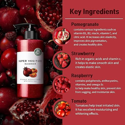 Wonder Bath Tomato Super Vegitoks Cleanser (Whitening & Moisturizing) 300ml