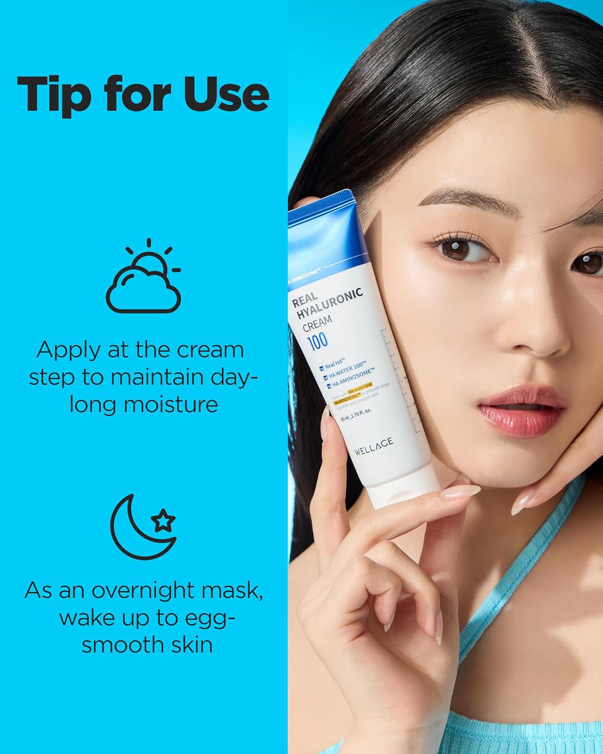 WELLAGE 韓國 純透明質酸保濕面霜 80ml