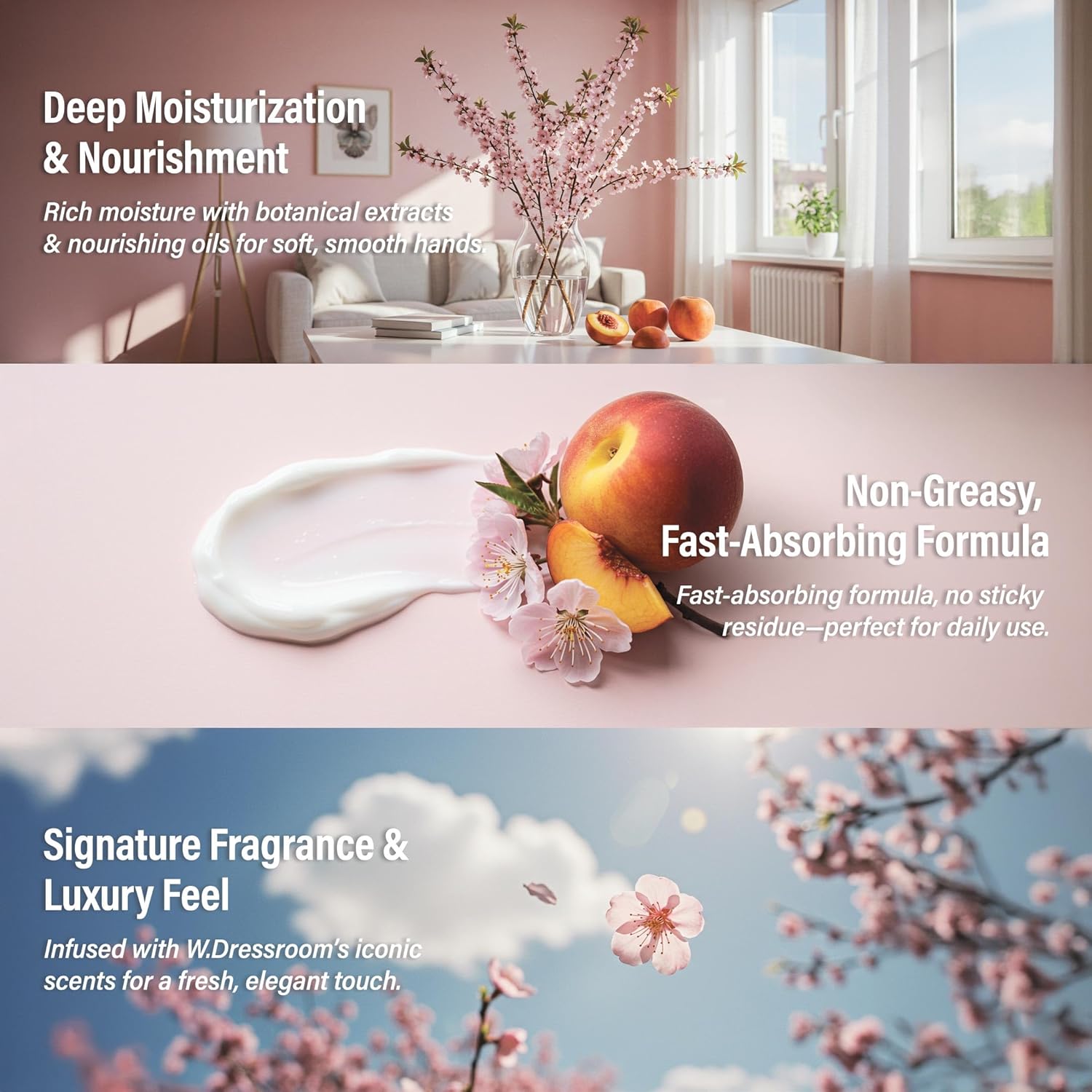 W.DRESSROOM Moisturizing Perfume Hand Cream (No.49 Peach Blossom) 50ml