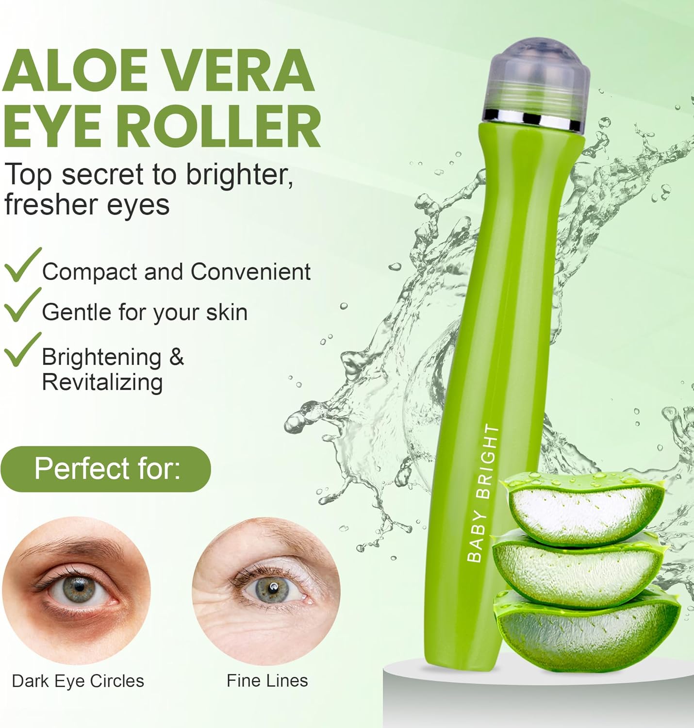 Baby Bright Aloe Vera & Fresh Collagen Eye Roller Serum (Anti Aging) 15ml