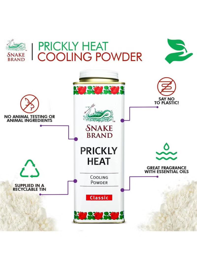 Snake Brand Cooling Prickly Heat Classic Original Body Powder 140g