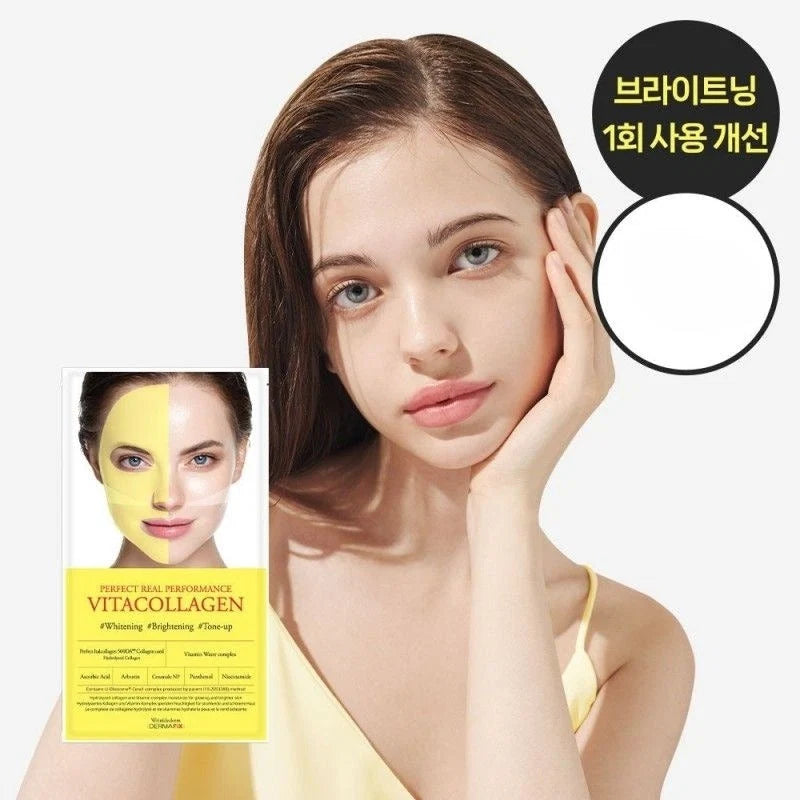 DERMAFiX Perfect Real Performance Real Collagen Mask (Whitening) 8pcs