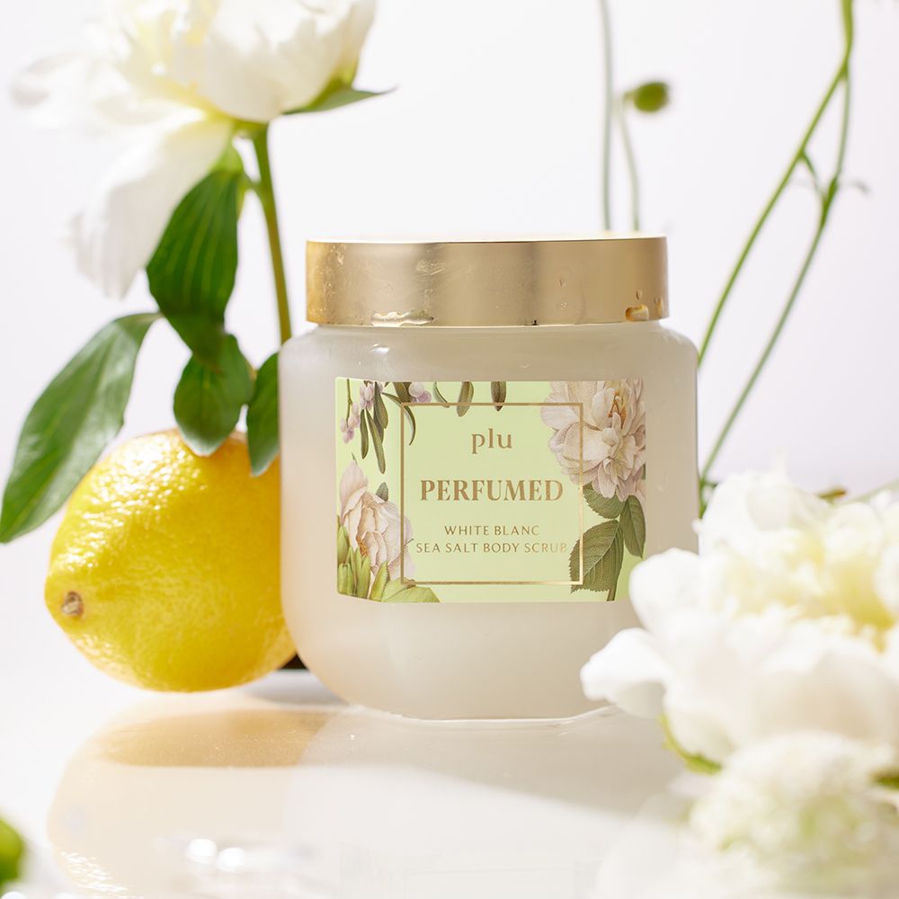 PLU Perfumed Sea Salt Body Scrub (White Blanc) 500g