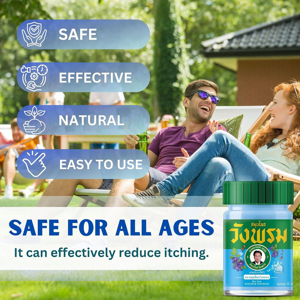 WANG PROM Thai Herbal Massage Blue Balm (Reduce Varicose Veins) 50g