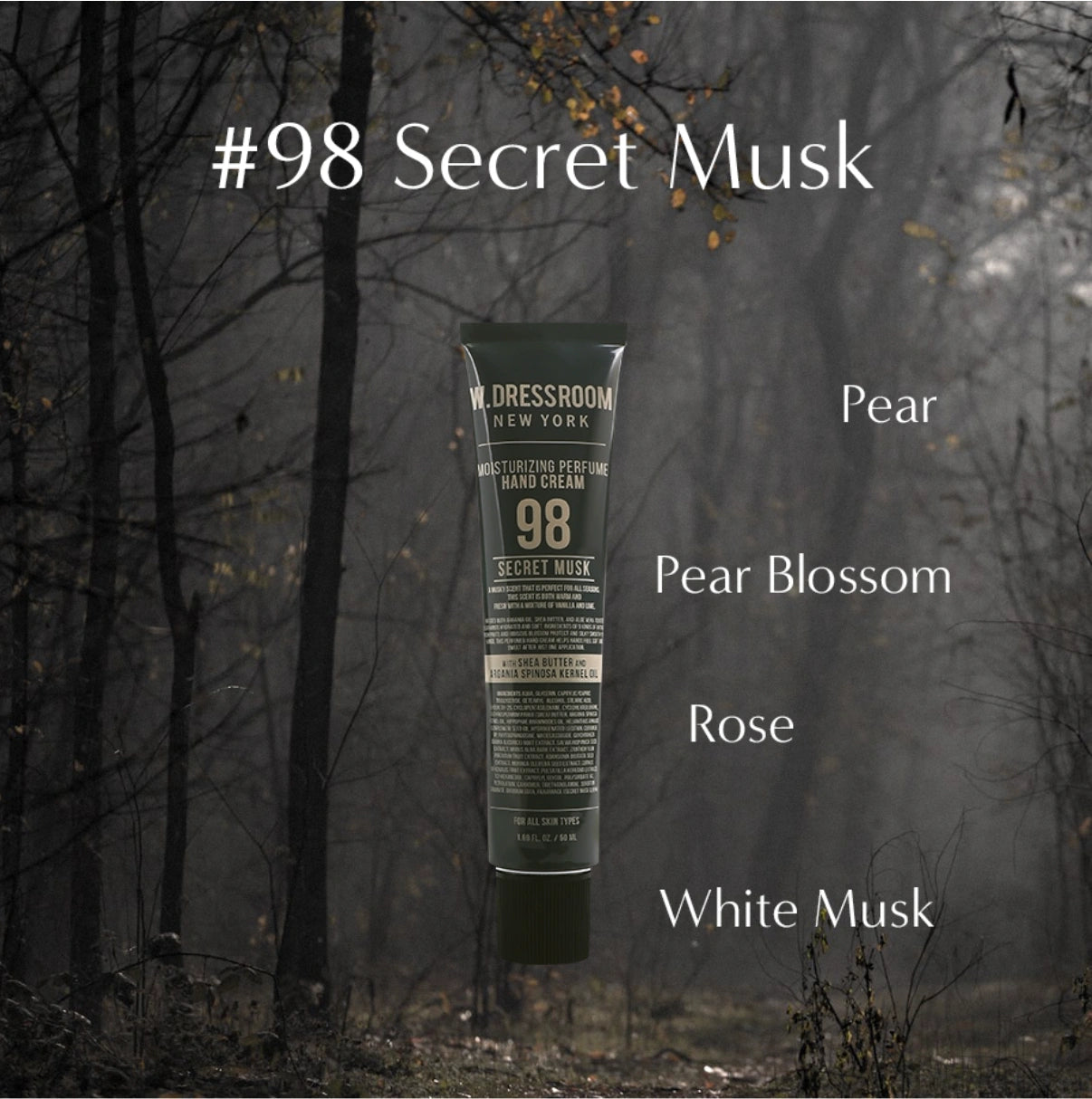 W.DRESSROOM 保濕香水護手霜 (No.98 秘境麝香) 50ml