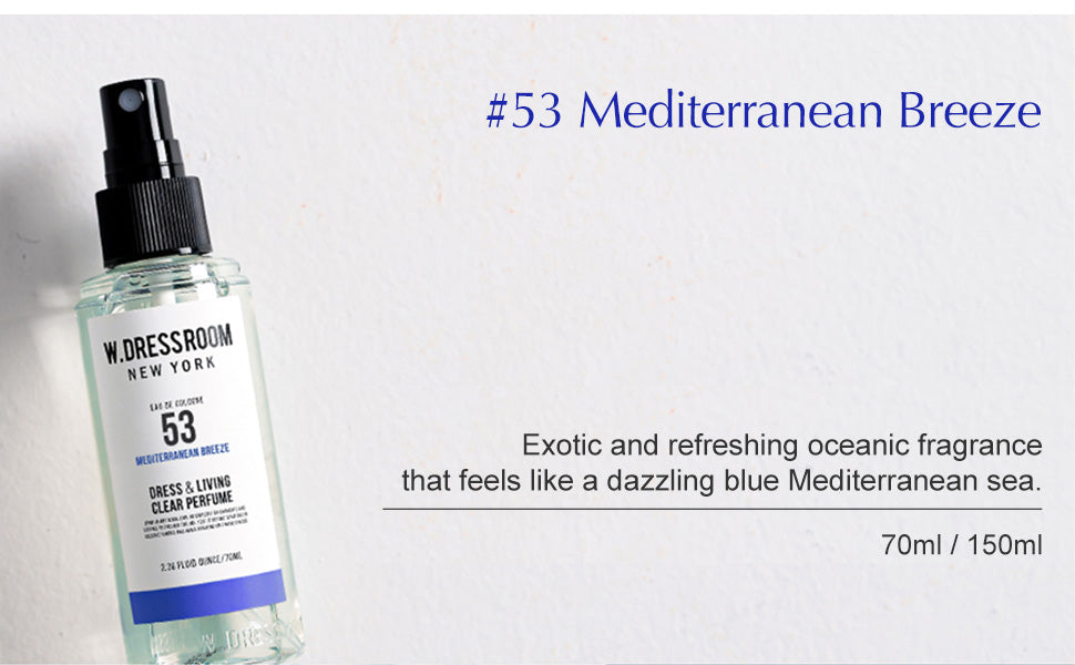 W.DRESSROOM 韓國 衣物居家香氛噴霧 (No.53 地中海蔚藍) 70ml