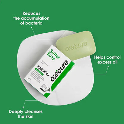 Oxe'Cure Reduce Acne Treatment Sulfur Soap (Face Back & Chest Skin) 100g