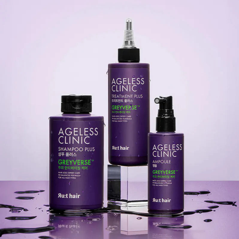 Ru:t Hair AgeLess Clinic Hair Set (Shampoo + Treatment + Ampoule)