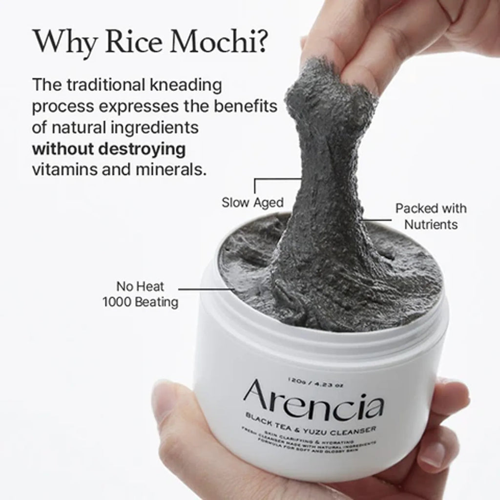Arencia Black Tea Yuzu Rice Cake Moisturizing Cleansing Cream 120g