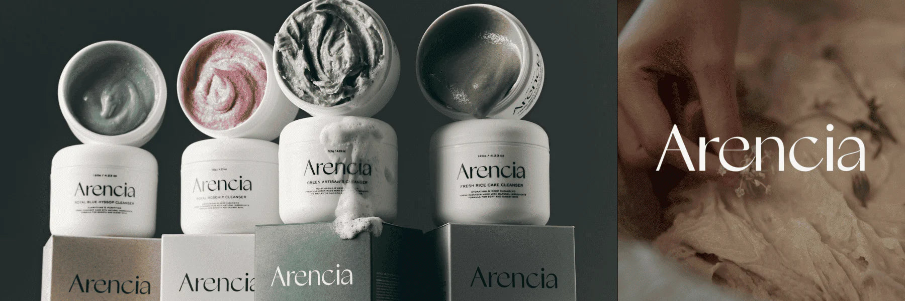 Arencia Blue Hyssop Rice Mochi Cleanser 120g