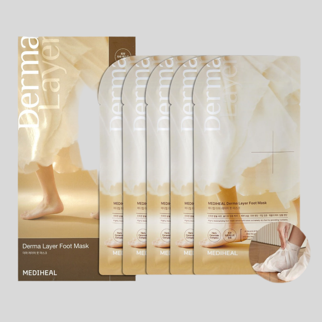 Mediheal 韓國 升級版 高效特強保濕補水腳膜 5對/盒