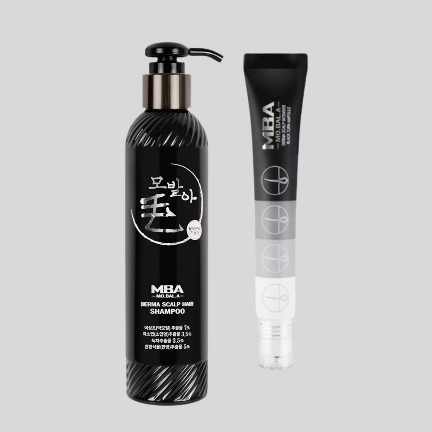 【Særligt sæt】 Daycell MBA MoBalA Derma Scalp Hair Shampoo 230ml + DAYCELL MBA Derma Scalp Intensive Black Turn Ampule 20ml