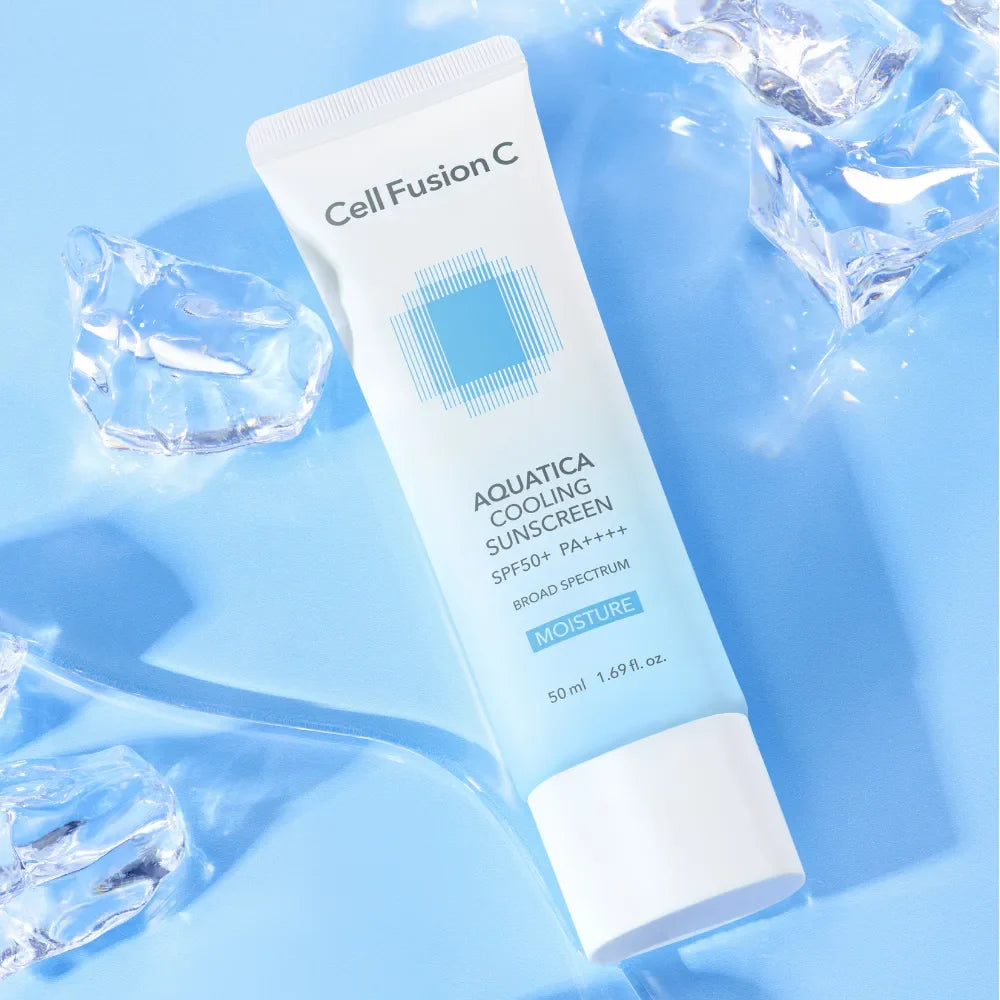 [Ultimate Cooling & Hydration Set] Cell Fusion C Aquatica Cooling Sunscreen 50ml + First Cooling Calming Mask 5ea
