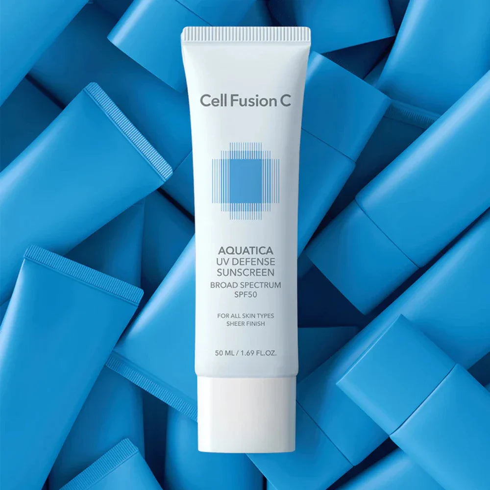 [Ultimate Cooling & Hydration Set] Cell Fusion C Aquatica Cooling Sunscreen 50ml + First Cooling Calming Mask 5ea