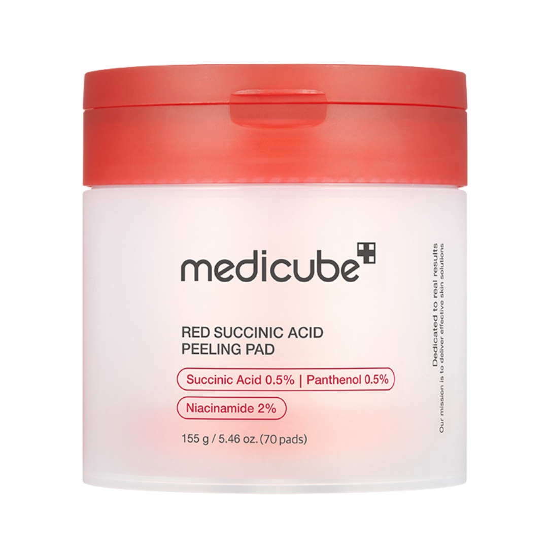 Medicube 韓國 琥珀酸煥顏去角質棉 70片