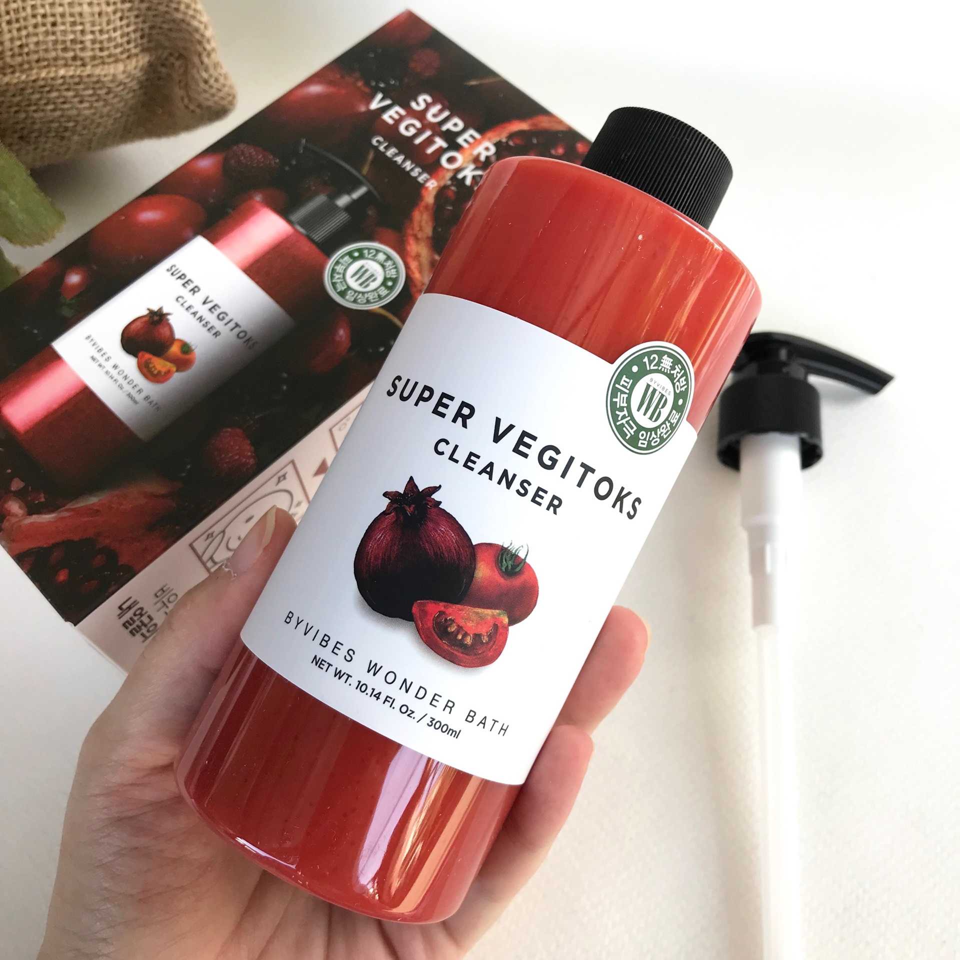Wonder Bath Super Vegitoks Tomato Foam Deep Cleanser 300ml