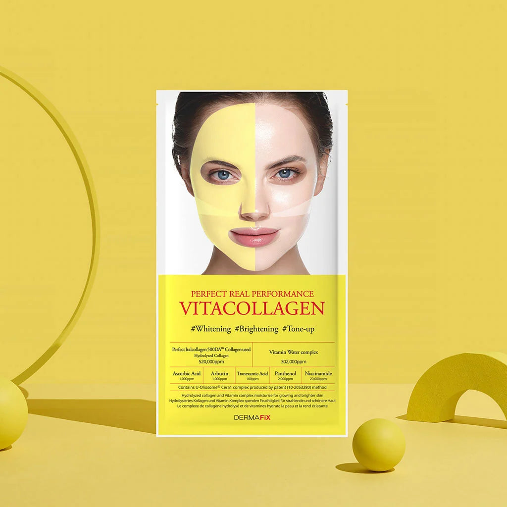 DERMAFiX Perfect Real Performance Real Collagen Mask (Whitening) 8pcs