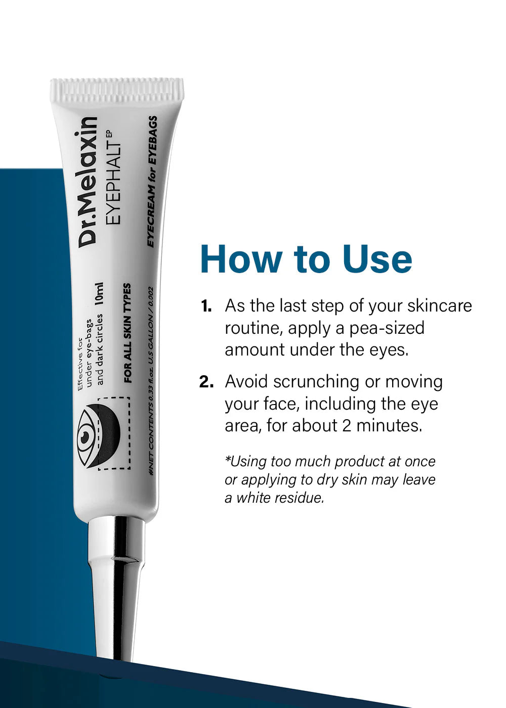 Dr.Melaxin Eyephalt Eye Cream for Eyebag Anti-Wrinkle Night Cream (Help to Reduce Under Eye Wrinkle) 10ml